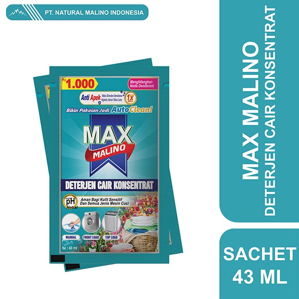 Max Malino Detergen Cair Konsentrat (Shaset 38ml)