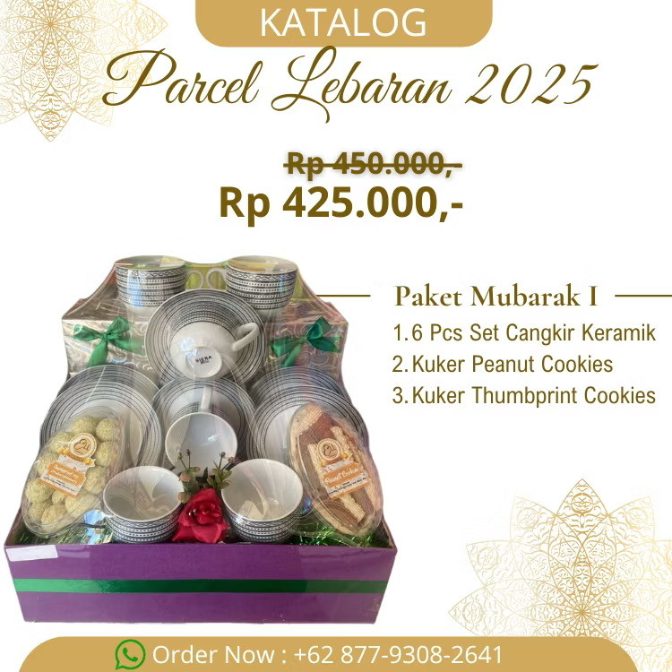 Parcel Lebaran 2025 Parcel Snack dan Set Cangkir Premium
