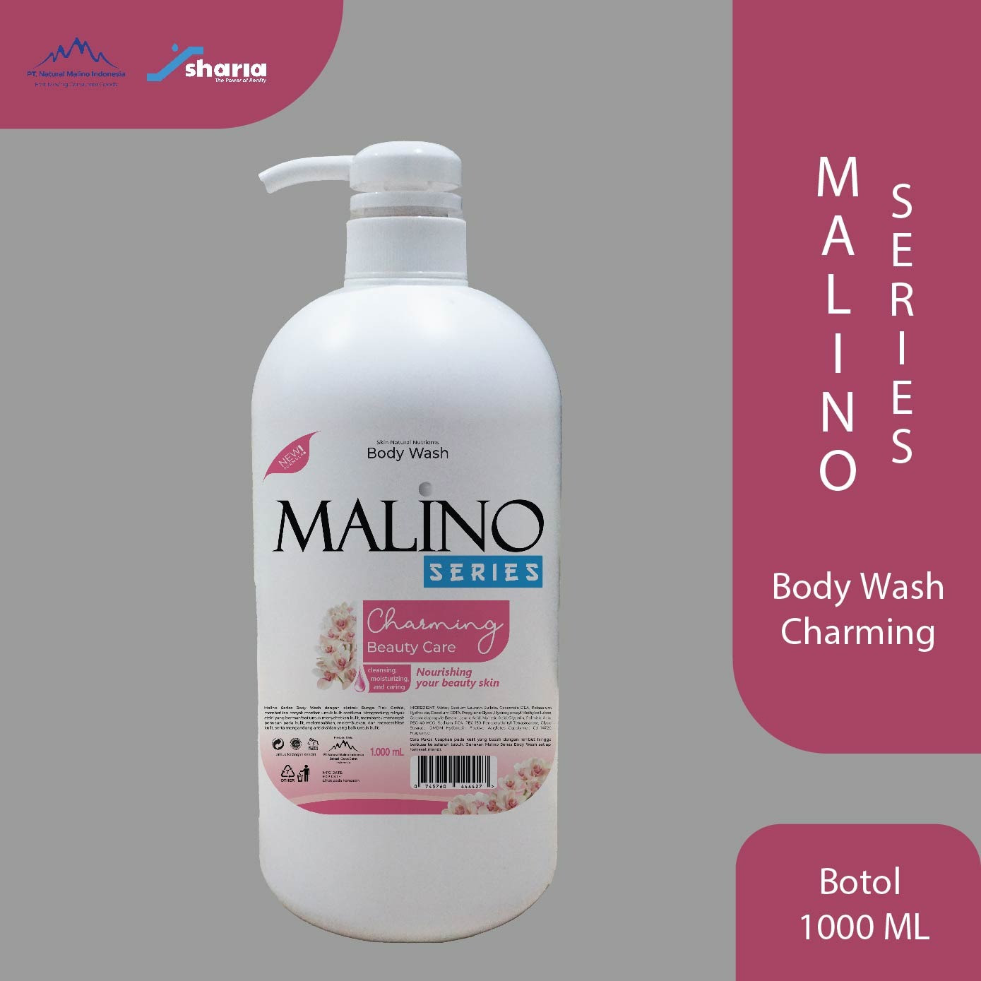 Malino Series Bodywash (Charming) BTL 1000ml