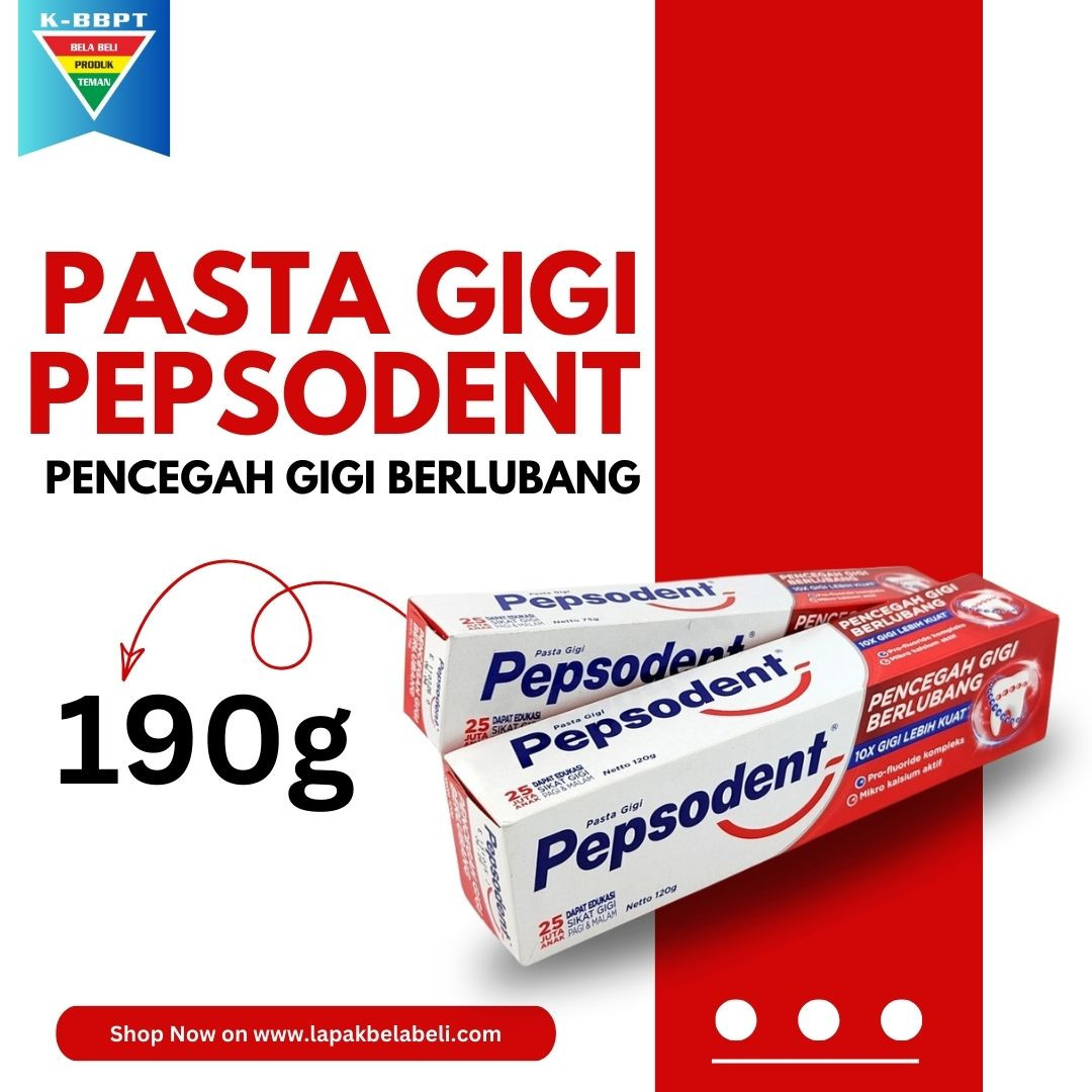 PASTA GIGI WHITE PEPSODENT 190G