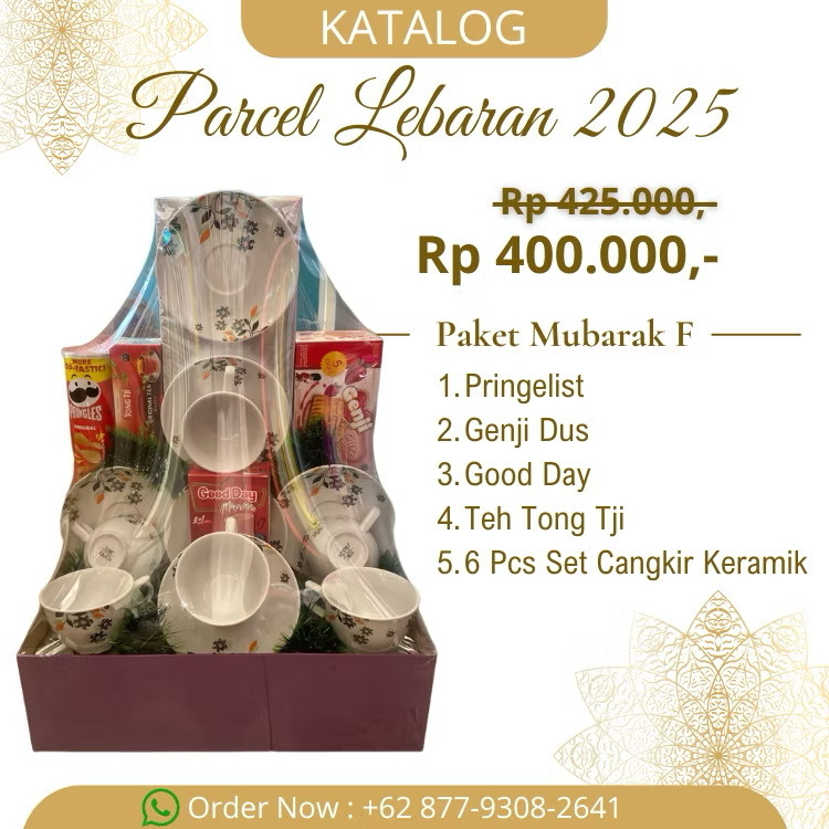 Parcel Snack dan Set Cangkir Aesthetic Lebaran 2025